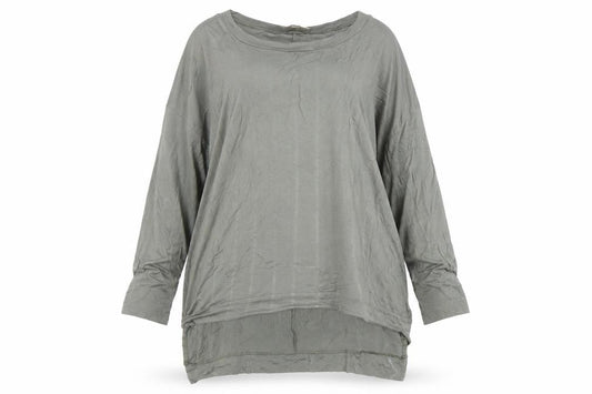 Apricot Women’s Green Tunic Long Sleeve Relaxed Fit T-Shirt Size L
