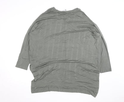 Apricot Women’s Green Tunic Long Sleeve Relaxed Fit T-Shirt Size L