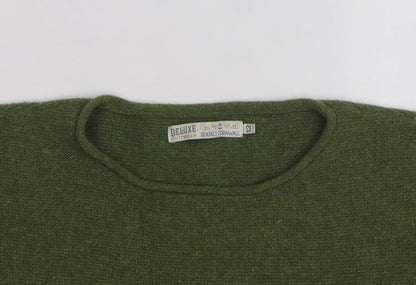 Seasalt Cornwall Women Green Wool Crew Neck Knit Jumper Size 12