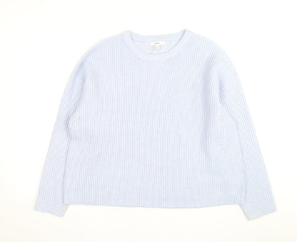 Marks and Spencer Men’s Blue Chunky Knit XL Crew Neck Jumper
