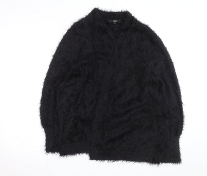 Next Women’s Black Fluffy Relaxed Fit Long Sleeve Cardigan Size 20