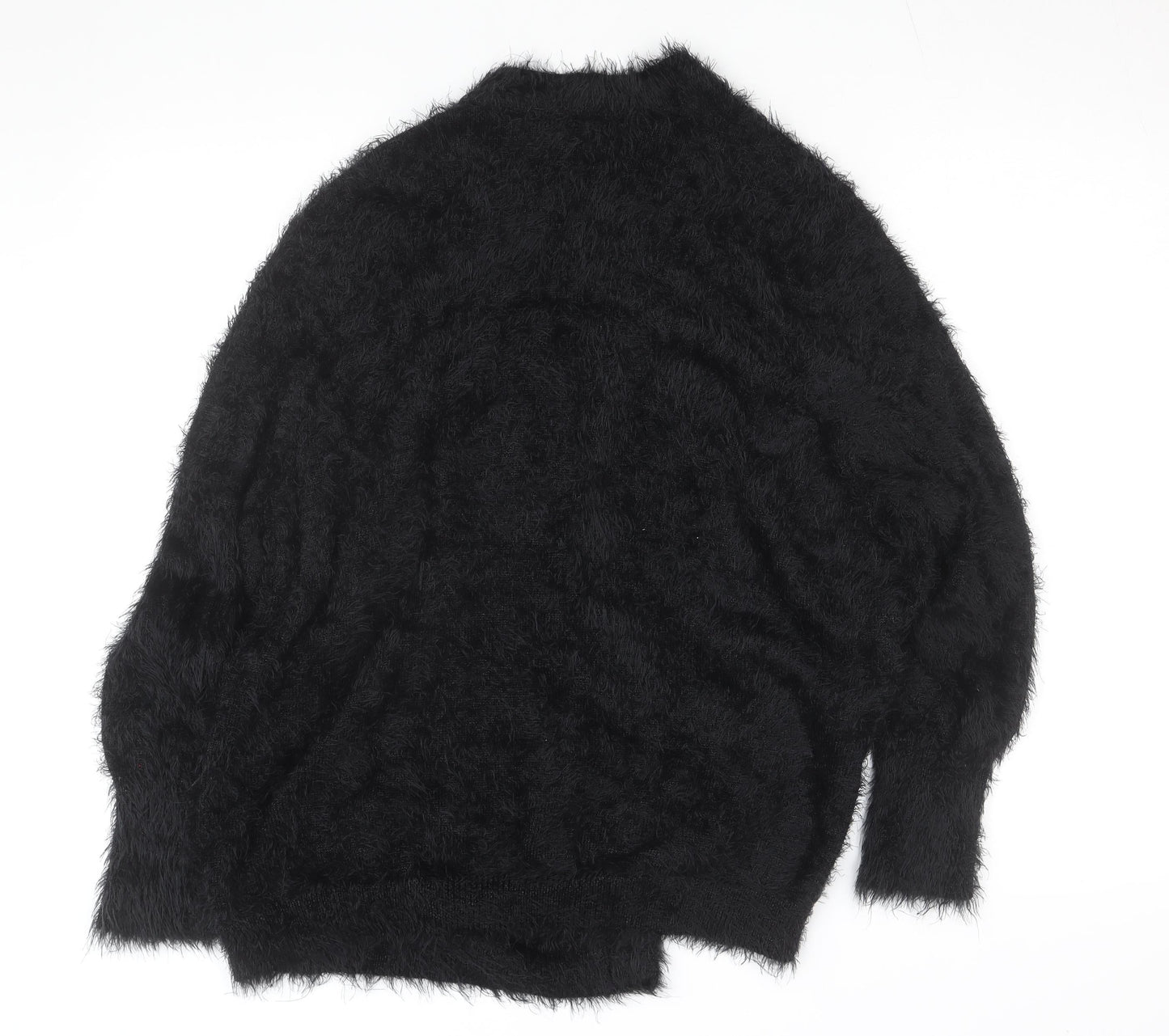 Next Women’s Black Fluffy Relaxed Fit Long Sleeve Cardigan Size 20