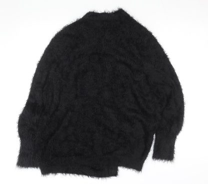 Next Women’s Black Fluffy Relaxed Fit Long Sleeve Cardigan Size 20