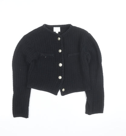 H&M Women’s Black Chunky-Knit Cardigan Small