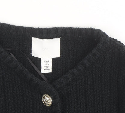 H&M Women’s Black Chunky-Knit Cardigan Small