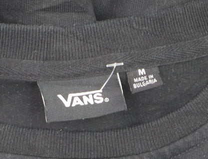 Vans Men's Black Medium Pullover Sweatshirt Crew Neck Graphic Print