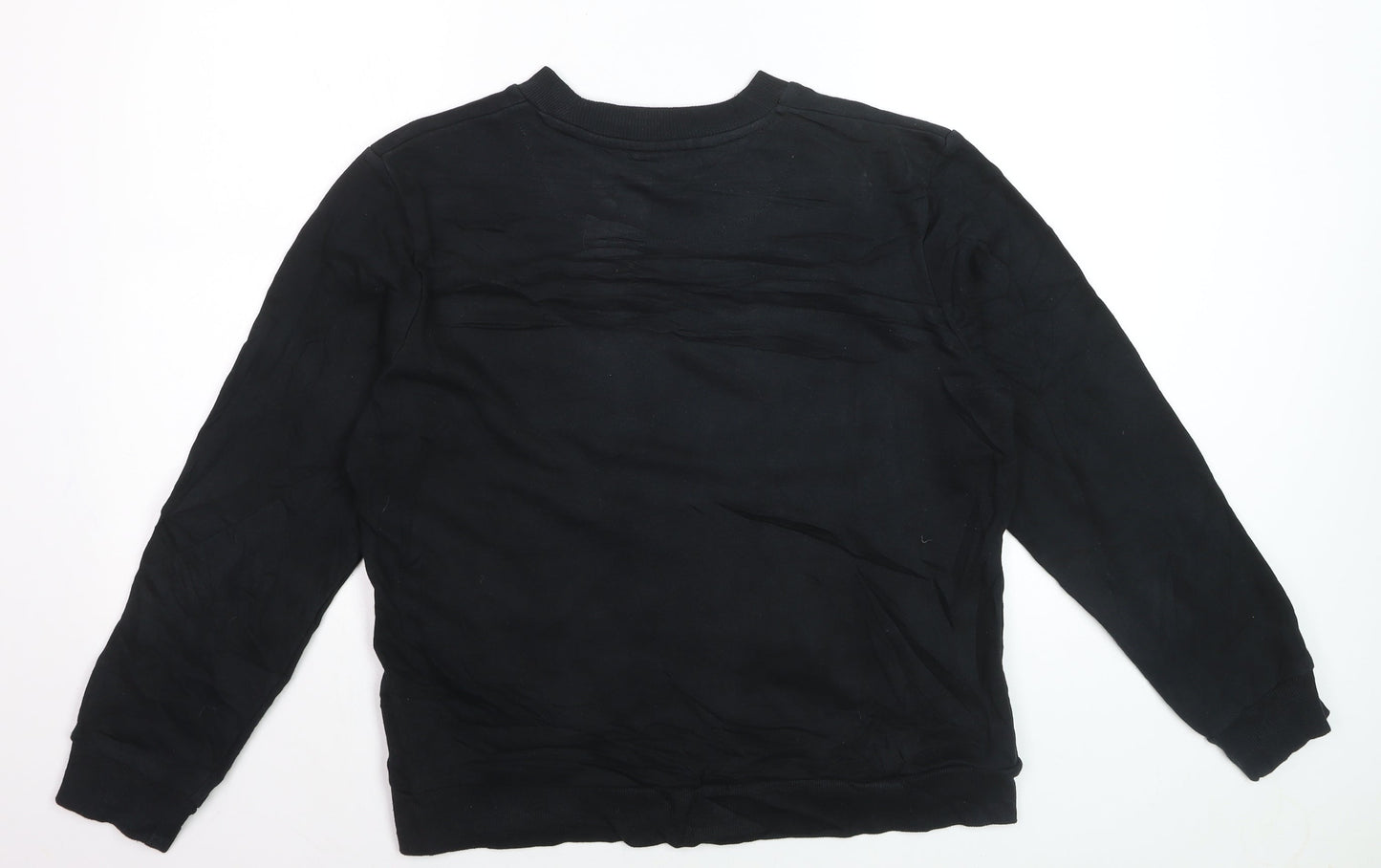 FILA Men’s Black Pullover Sweatshirt L Logo Crew Neck Sportswear
