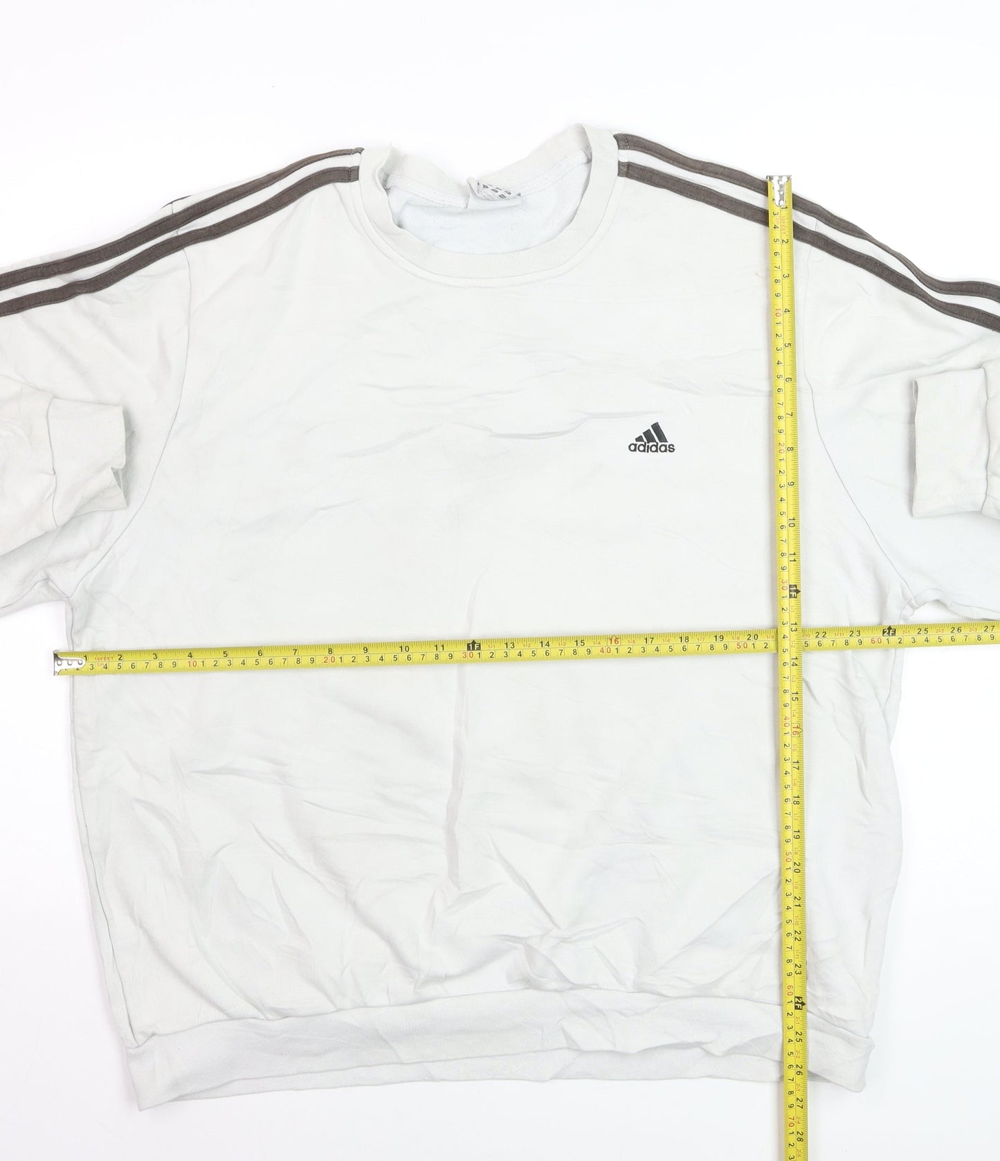 Adidas Men's White XL Crew Neck Pullover Sweatshirt
