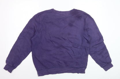 Champion Men's Purple Logo Pullover Sweatshirt M Regular Fit