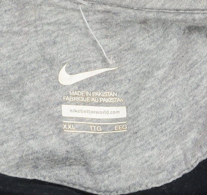 Nike Mens Black 2XL Pullover Hoodie Just Do It Sports Fleece