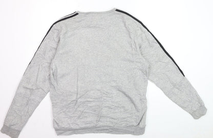 Adidas Men's Grey Crew Neck Sweatshirt 3XL Classic Logo Pullover