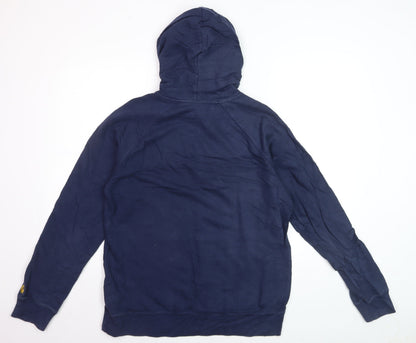 Carhartt Men’s Blue Pullover Hoodie L Cotton Logo Hooded Sweatshirt