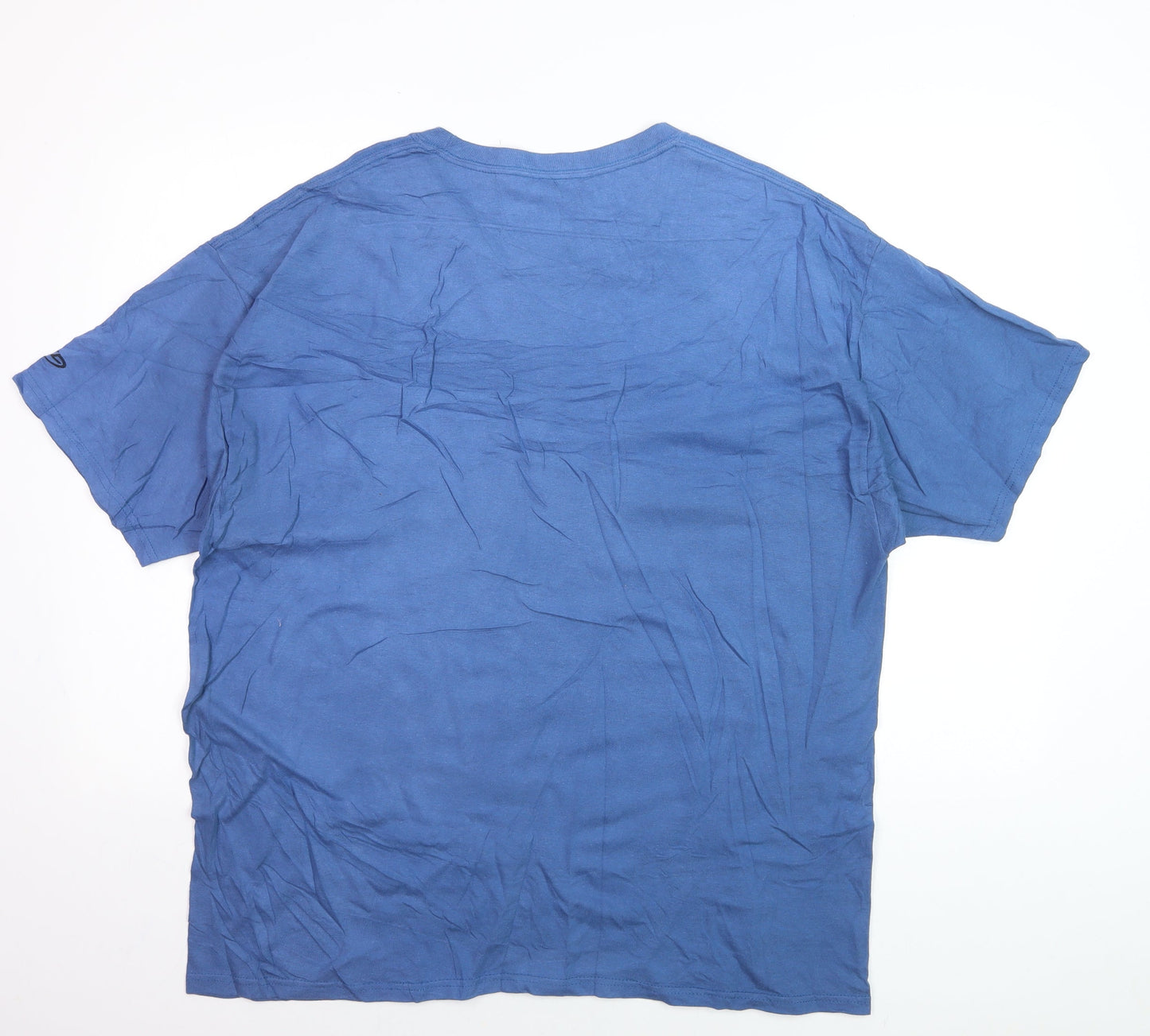Champion Mens Blue XL Crew Neck Cotton Short Sleeve T-Shirt