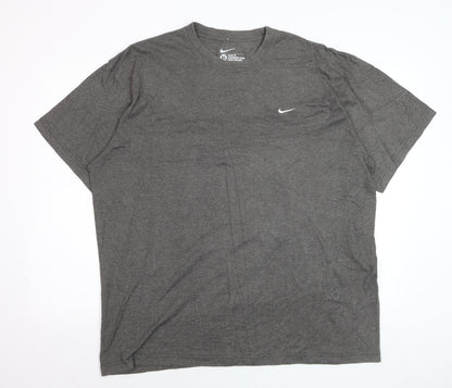 Nike Men's Grey Loose Fit Crew Neck T-Shirt XL Cotton Blend