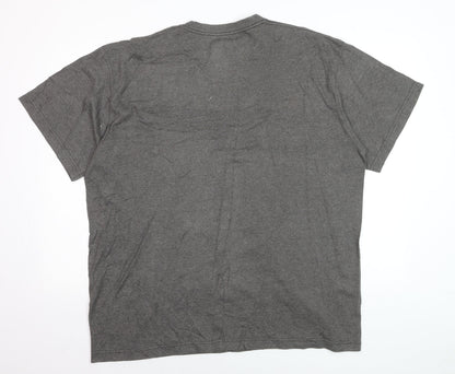 Nike Men's Grey Loose Fit Crew Neck T-Shirt XL Cotton Blend
