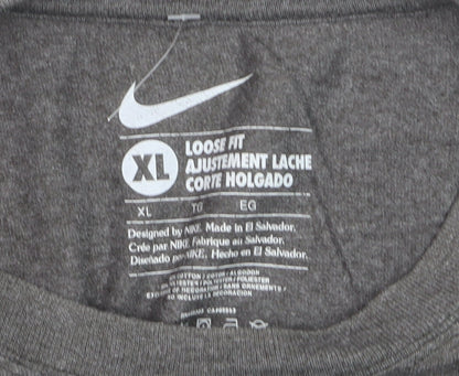 Nike Men's Grey Loose Fit Crew Neck T-Shirt XL Cotton Blend