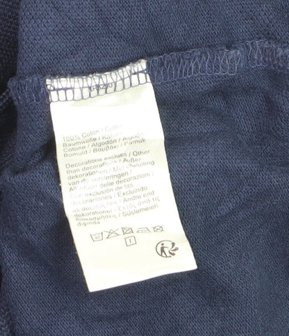 Lacoste Men's Blue Half Zip Cotton Sweatshirt Size S