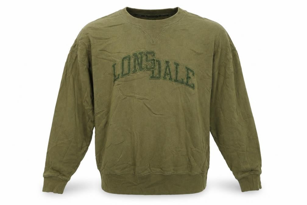 Lonsdale London Men's Khaki Green XL Crew Neck Pullover Sweatshirt