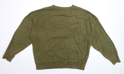 Lonsdale London Men's Khaki Green XL Crew Neck Pullover Sweatshirt