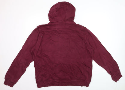 Nike Men's Red XL Pullover Hoodie with Logo