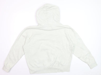 Nike Men's White Pullover Hoodie S Regular Fit Fleece Logo