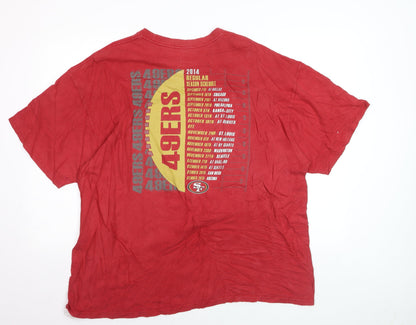 Majestic Men's Red San Francisco 49ers Graphic T-Shirt 2XL