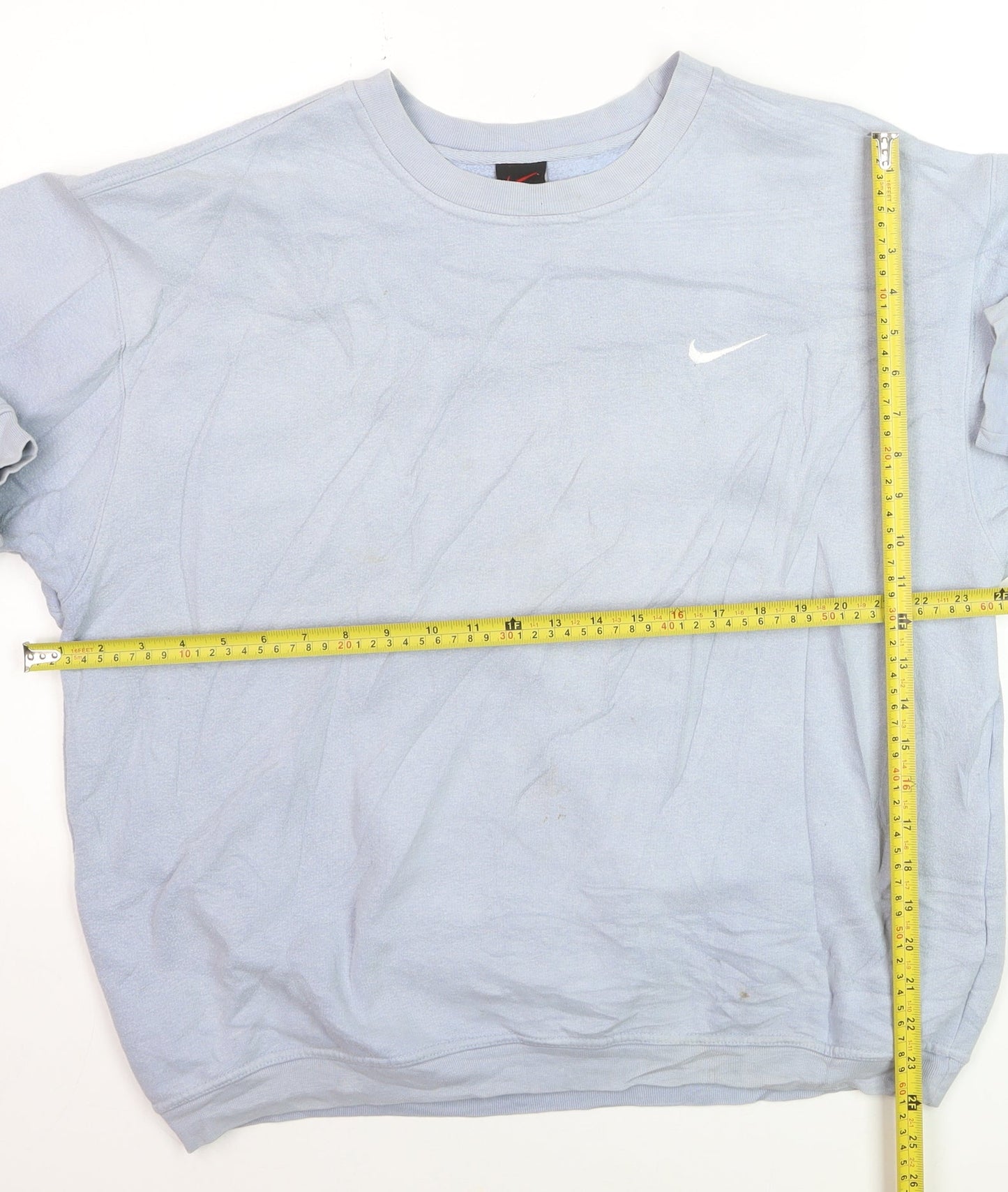 Nike Womens Blue Pullover Sweatshirt XL 80% Cotton Casual Classic