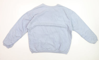Nike Womens Blue Pullover Sweatshirt XL 80% Cotton Casual Classic
