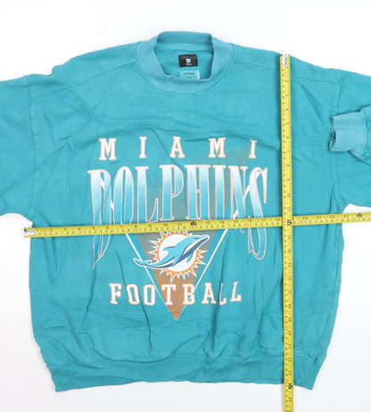 Cotton On NFL Team Apparel Men's Blue Miami Dolphins Sweatshirt M