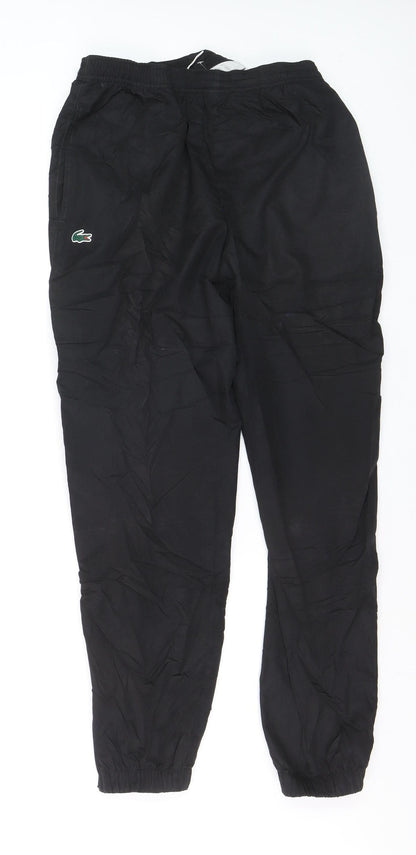 Lacoste Sport Men's Black Relaxed Fit Jogger Trousers Size M Polyester