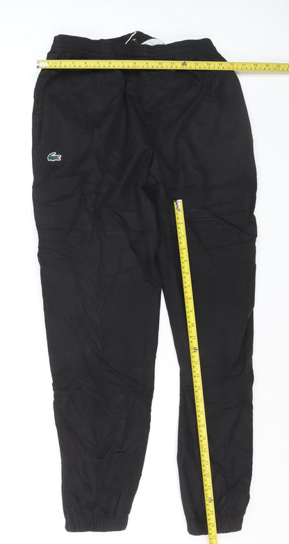Lacoste Sport Men's Black Relaxed Fit Jogger Trousers Size M Polyester