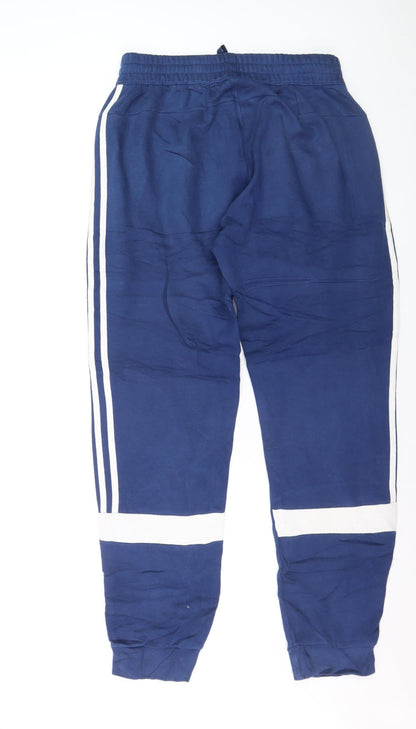 Adidas Men's Blue Jogger Tapered Track Pants Size M Activewear