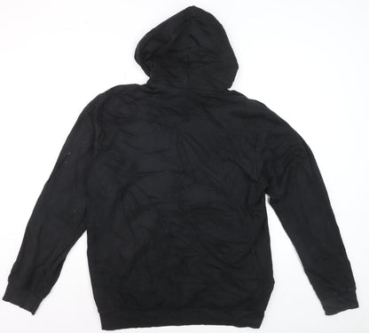 Adidas Mens Black Pullover Hoodie L Logo Graphic Sportswear