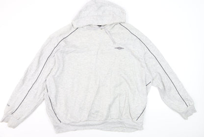 Umbro Men's Grey 2XL Pullover Hoodie Fleece Sportswear