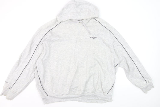 Umbro Men's Grey 2XL Pullover Hoodie Fleece Sportswear