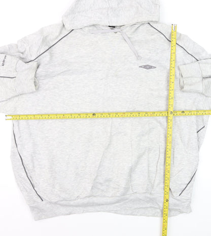 Umbro Men's Grey 2XL Pullover Hoodie Fleece Sportswear