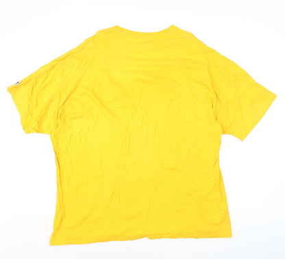 Champion Men's Yellow ECU Pirate Graphic 3XL Cotton T-Shirt