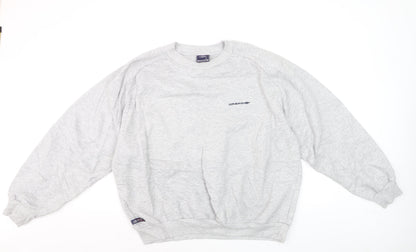 Umbro Men's Grey XL Pullover Sweatshirt Retro Logo Crew Neck