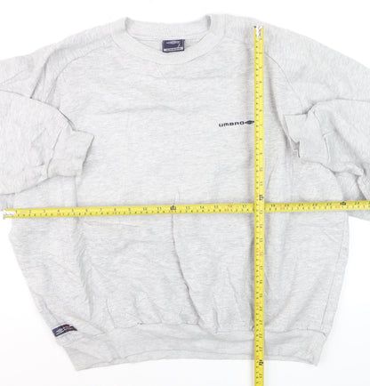Umbro Men's Grey XL Pullover Sweatshirt Retro Logo Crew Neck