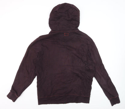 C.P. Company Men's Brown Full Zip Hoodie XL Cotton Knit