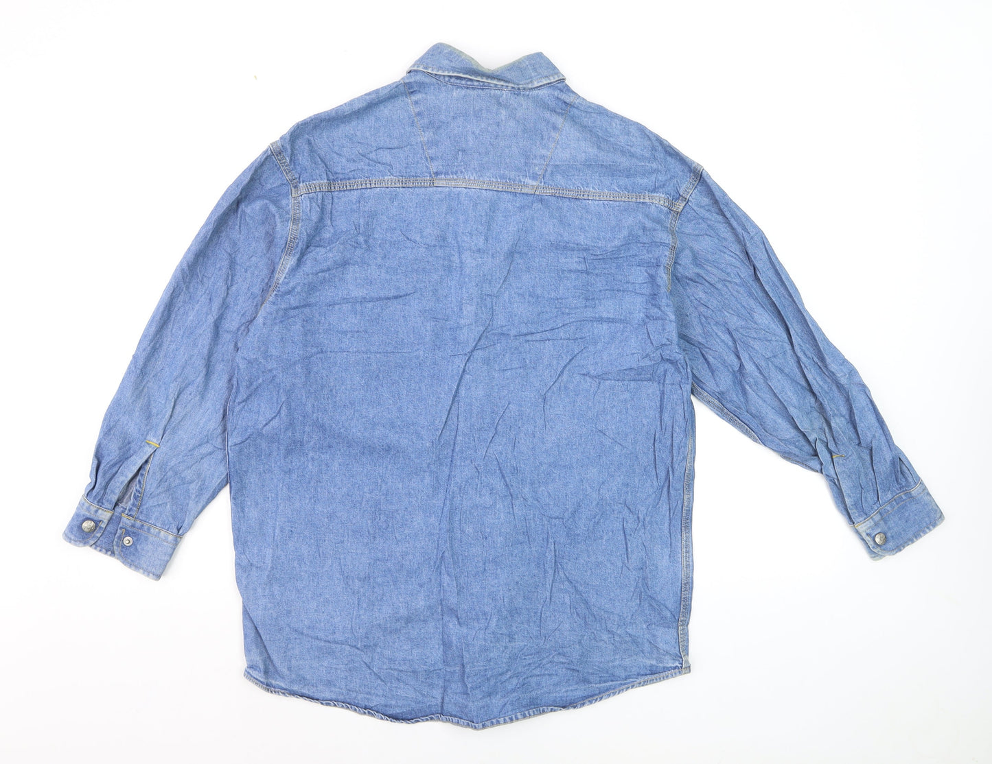 Diesel Mens Blue Denim Regular Fit Long Sleeve Shirt Size M