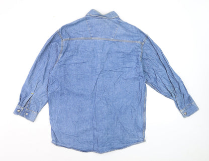 Diesel Mens Blue Denim Regular Fit Long Sleeve Shirt Size M