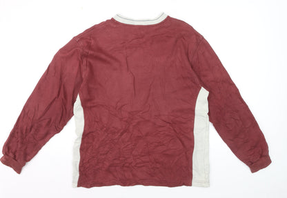 Umbro Men's Red Crew Neck Long Sleeve Pullover Sweatshirt M