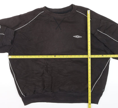 Umbro Men's Black XL Pullover Crew Neck Fleece Sweatshirt