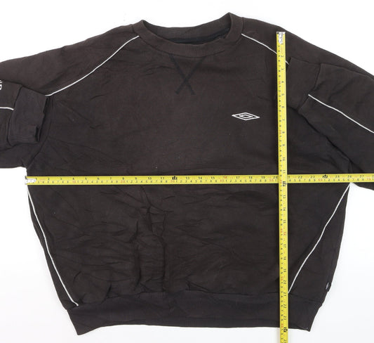 Umbro Men's Black XL Pullover Crew Neck Fleece Sweatshirt