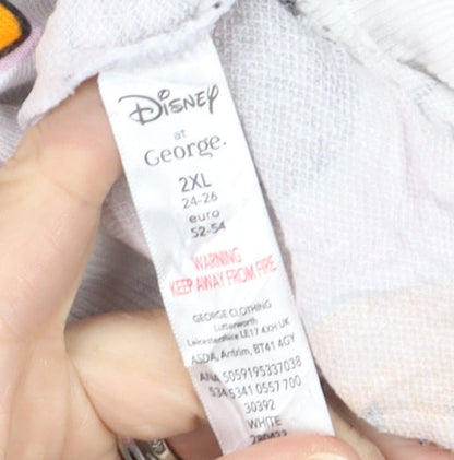 Disney at George Women's White Halloween Mickey & Minnie Sweatshirt 2XL