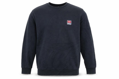 Diesel Mens Blue Crew Neck Logo Pullover Sweatshirt Size L