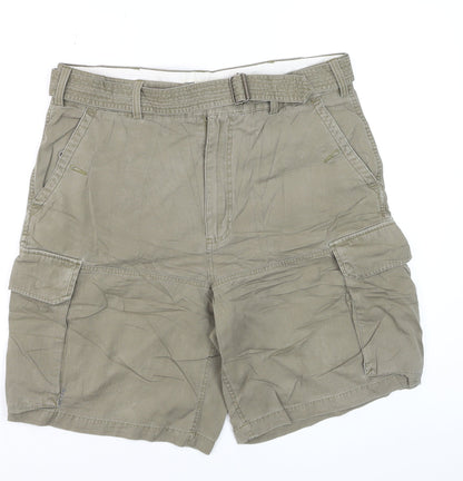 GAP Men’s Beige Cargo Shorts Size 34 Regular Cotton Belted