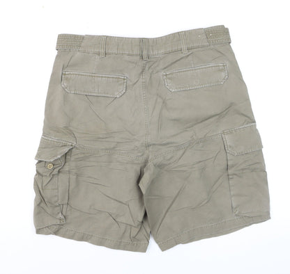 GAP Men’s Beige Cargo Shorts Size 34 Regular Cotton Belted