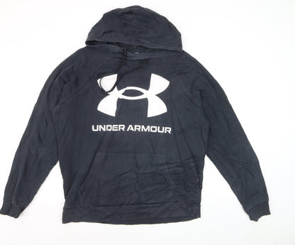 Under Armour Mens Black Pullover Hoodie Large Fleece Sportswear